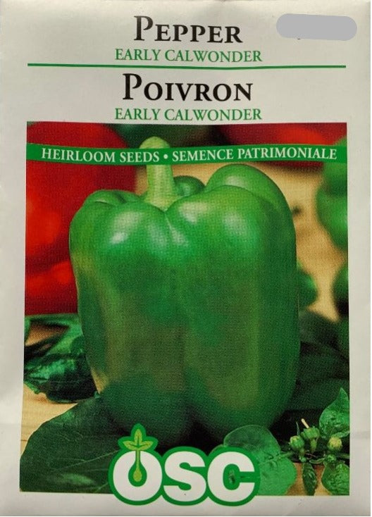 Seed- Sweet Bell Pepper Early Calwonder