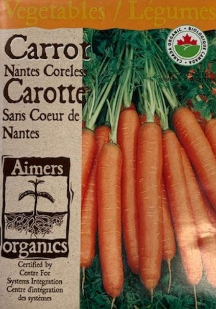 Organic Seed- Carrot Nantes Coreless