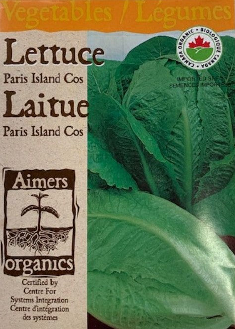 Organic Seed - Lettuce Paris Island Cos