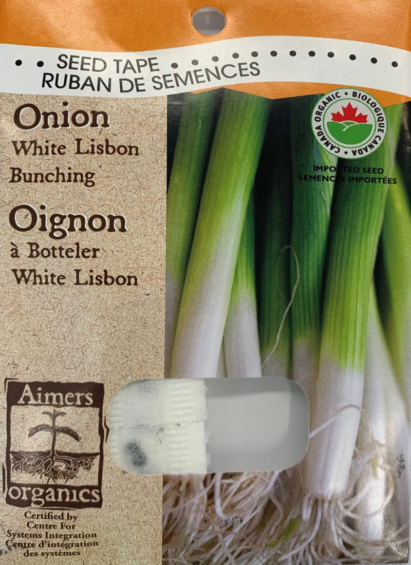 Organic Seed Tapes- Onion White Lisbon Bunching