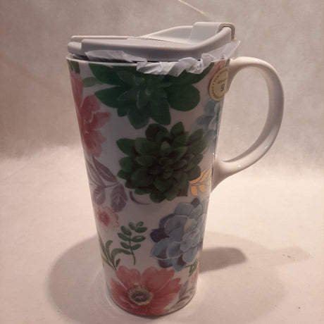 Fresh Succulent Ceramic Travel Cup