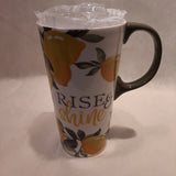 Lemon Drop Ceramic Travel Cup