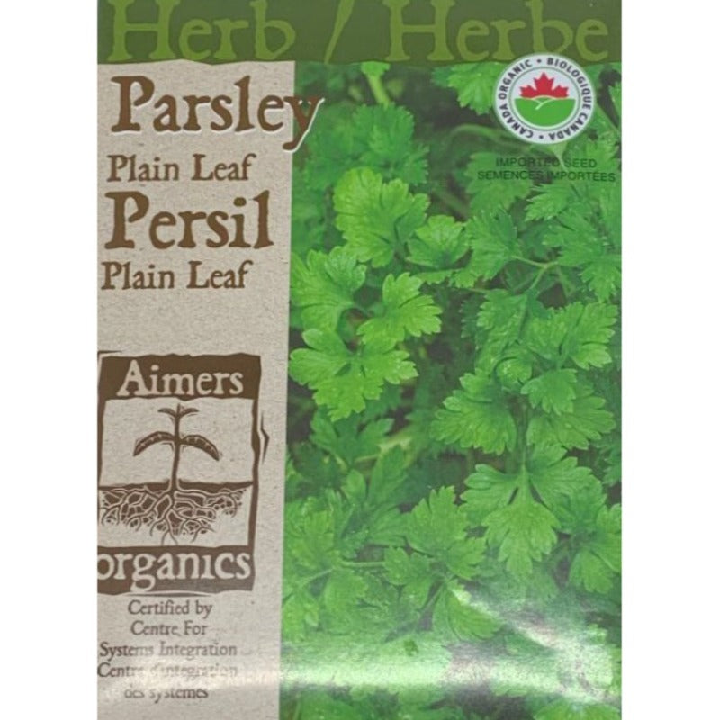 Organic Herb Seeds- Parsley Plain Leaf