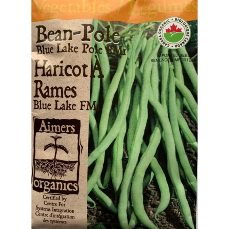 Organic Bean Pole Seeds- Blue Lake Pole FM