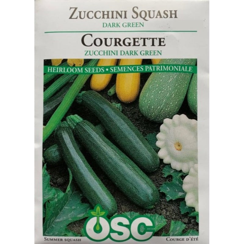 Squash Seeds- Zucchini Dark Green