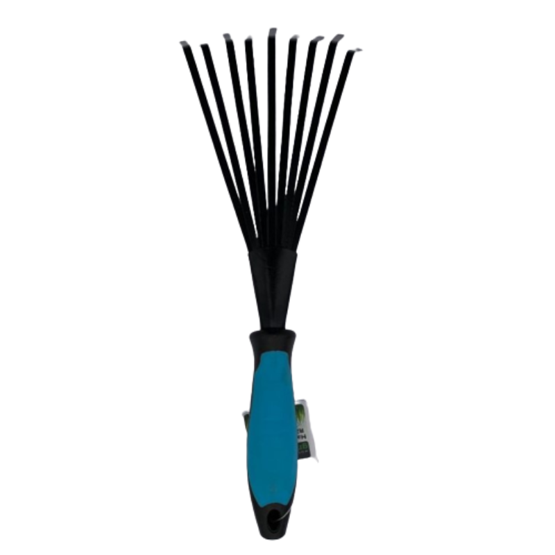 Hand Shrub Rake - Blue Handle