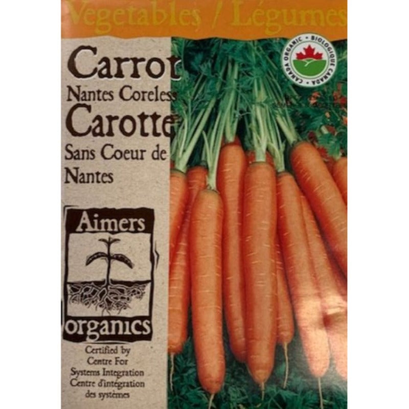 Organic Carrot Seeds- Nantes Coreless