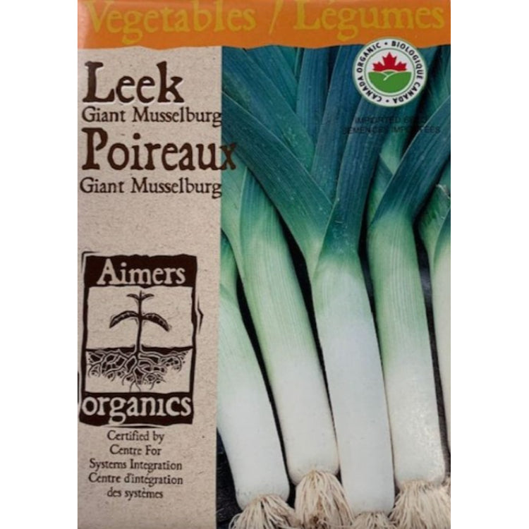 Organic Leek Seeds- Giant Musselburg