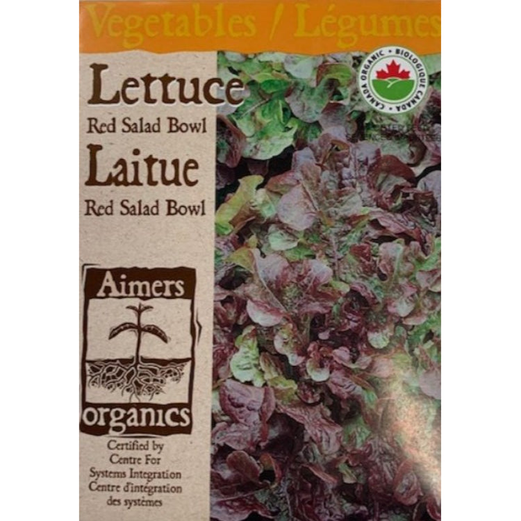 Organic Lettuce Seeds- Red Salad Bowl