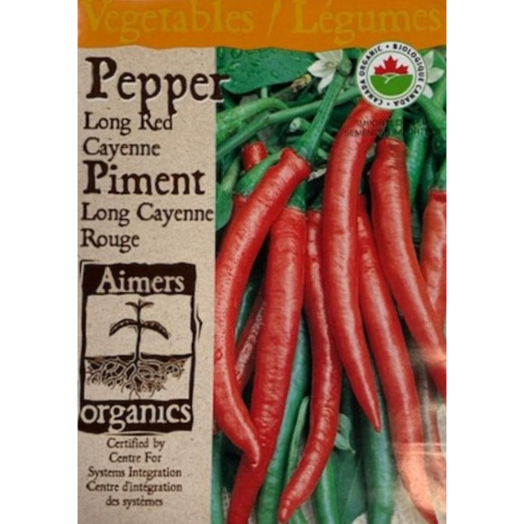 Organic Pepper Seeds- Long Red Cayenne