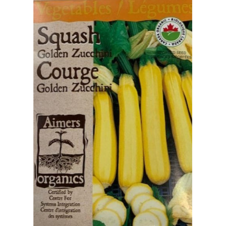 Organic Squash Seeds- Golden Zucchini