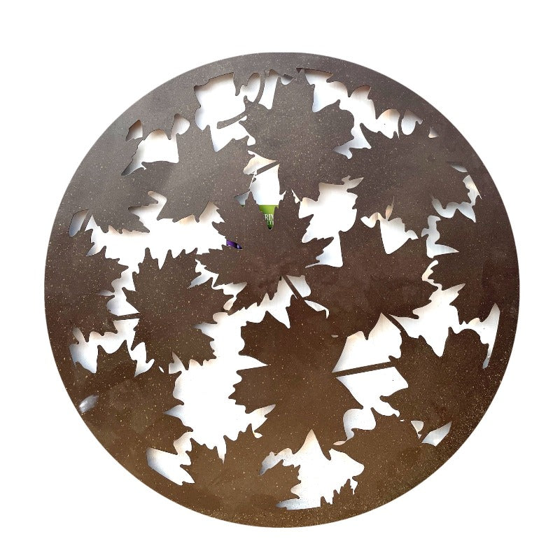 Circle Wall Art "Maple Leaf" 24"