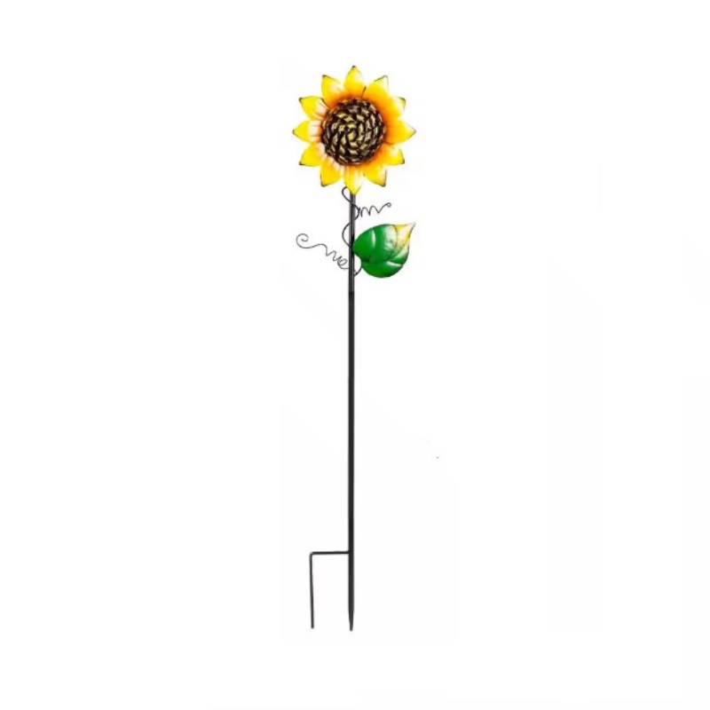 METAL GARDEN STAKE - RADIANT SUNFLOWER 24"